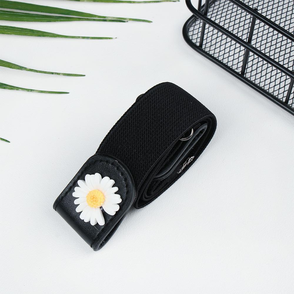 WONDER Thắt Lưng Co Giãn Không Khóa Họa Tiết Hoa Cúc Xinh Xắn