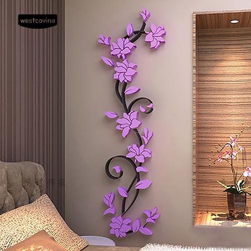 Hoa trang trí 3D dán tường