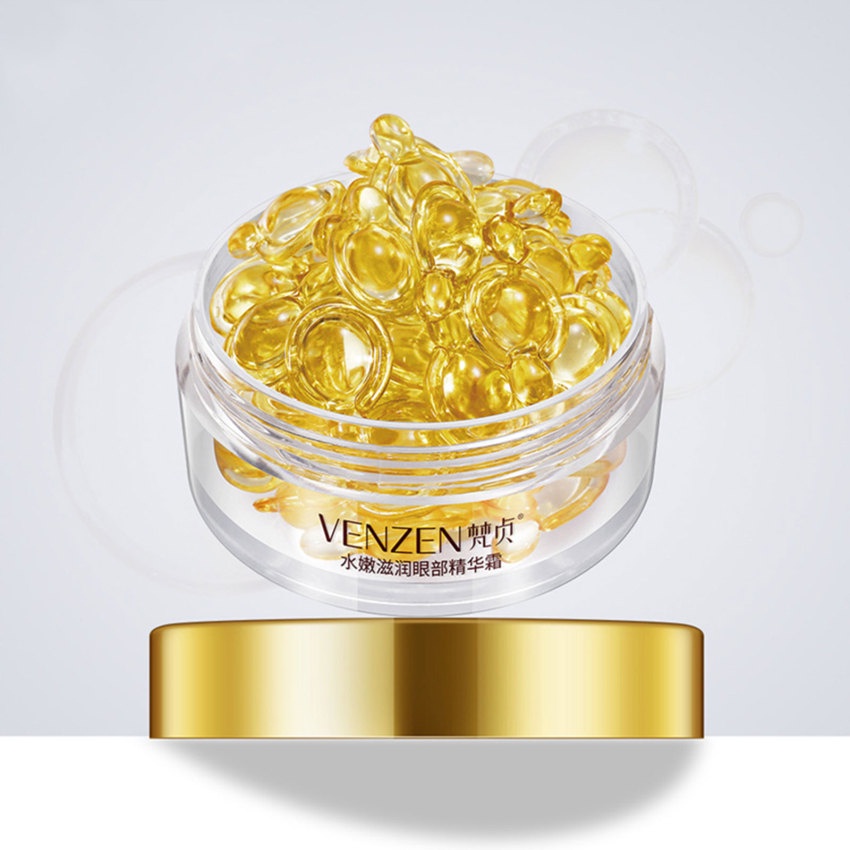 Kem Dưỡng Da Mắt Dạng Viên Nang Chứa Vitamin E Placenta Dưỡng Ẩm Chống Bọng Mắt Chống Nếp Nhăn Lão Hóa Xóa Mờ Quầng Thâm Hiệu VENZEN 30
