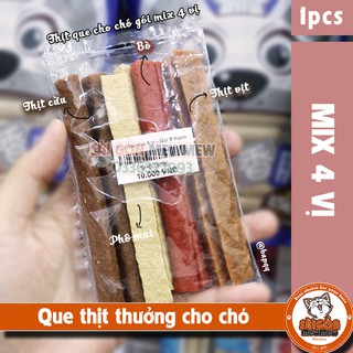 Que thịt thưởng cho chó gói mix 4 vị