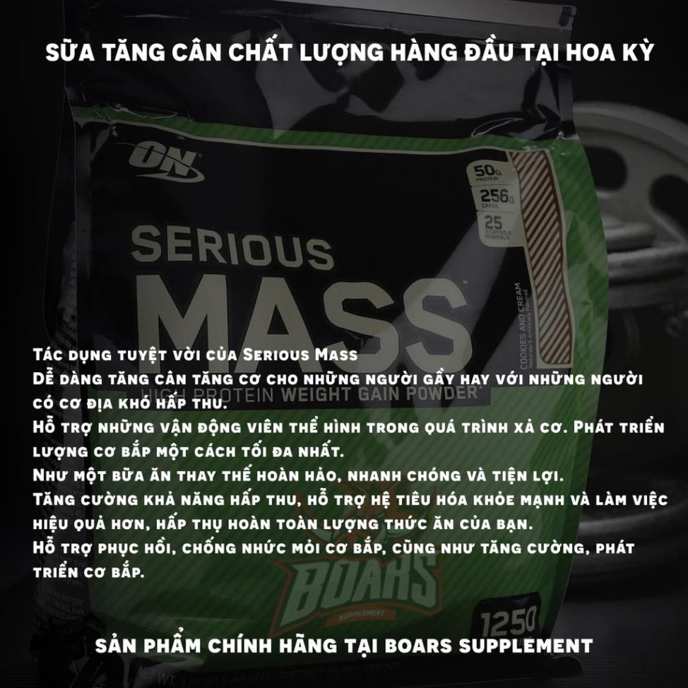 SERIOUS MASS - SỮA TĂNG CÂN TĂNG CƠ - BỔ SUNG VITAMIN, TĂNG CÂN NHANH CHẤT LƯỢNG