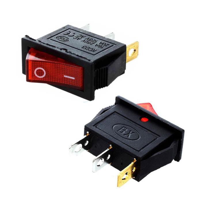 Công tắc nguồn 15A, Công tắc bập bênh có led báo nguồn KCD3 15A 250VAC