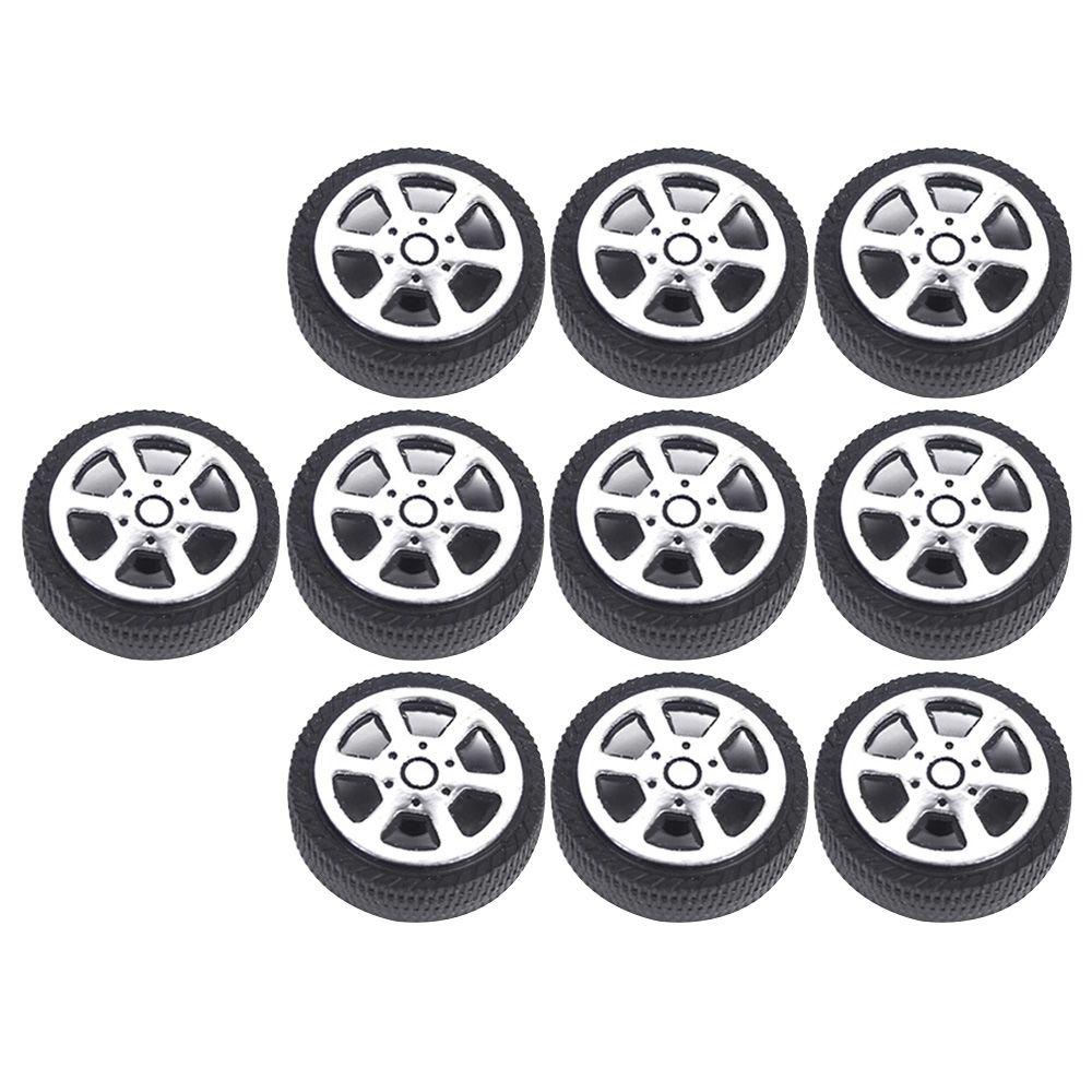 Set 100 Bánh Xe Cao Su Đồ Chơi Mini Chất Lượng Cao