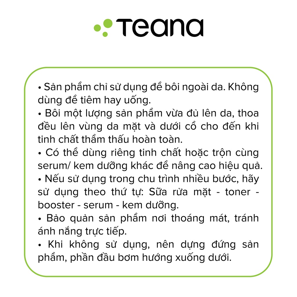 Combo Teana thu nhỏ lỗ chân lông, loại bỏ mụn đầu đen