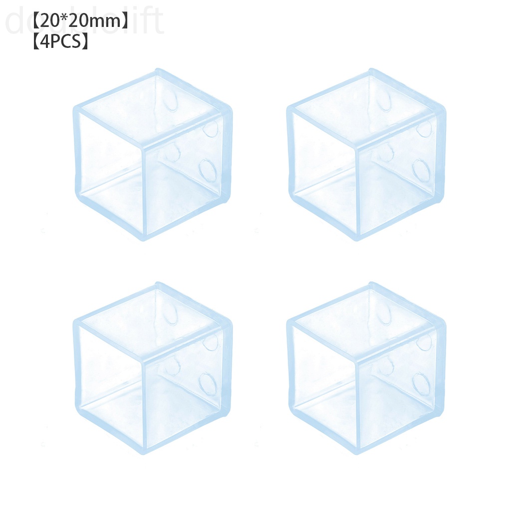 Set 4 nắp gắn chân bàn ghế bằng cao su hình vuông đa năng tiện lợi