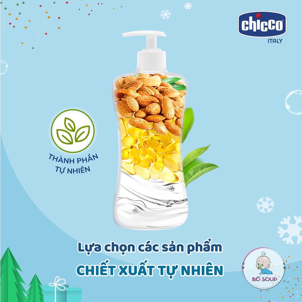 Sữa tắm gội Chicco chai 500ml cho bé