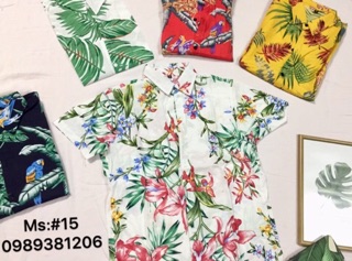 Áo hoa quả chất tơ đũi Thái (#09->#17)