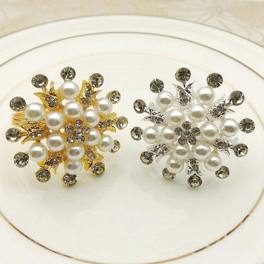 Vòng Giữ Khăn Ăn Hình Hoa Tuyết Cho Khách Sạn / Giáng Sinh / Tiệc Cưới