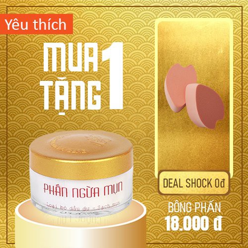 Phấn ngừa mụn dạng nén Phấn nụ Hoàng Cung giúp làm khô và gom cồi mụn, bong tróc mài mụn 25g
