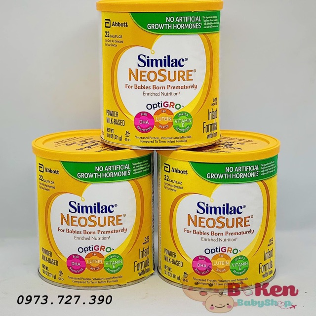 Sữa bột Similac Neosure 371gr &amp; 646gr