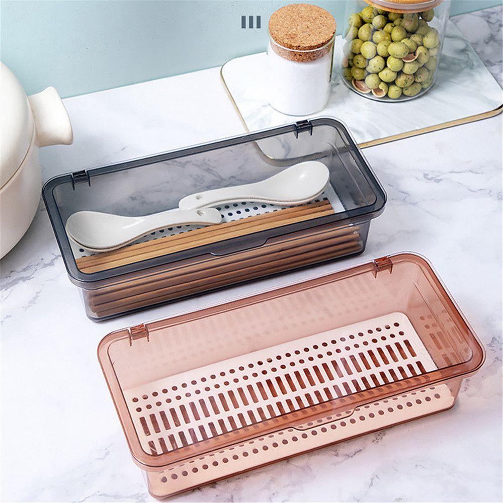 WTTLE Giá Đỡ Đũa Muỗng Chống Bụi Tiện Dụng