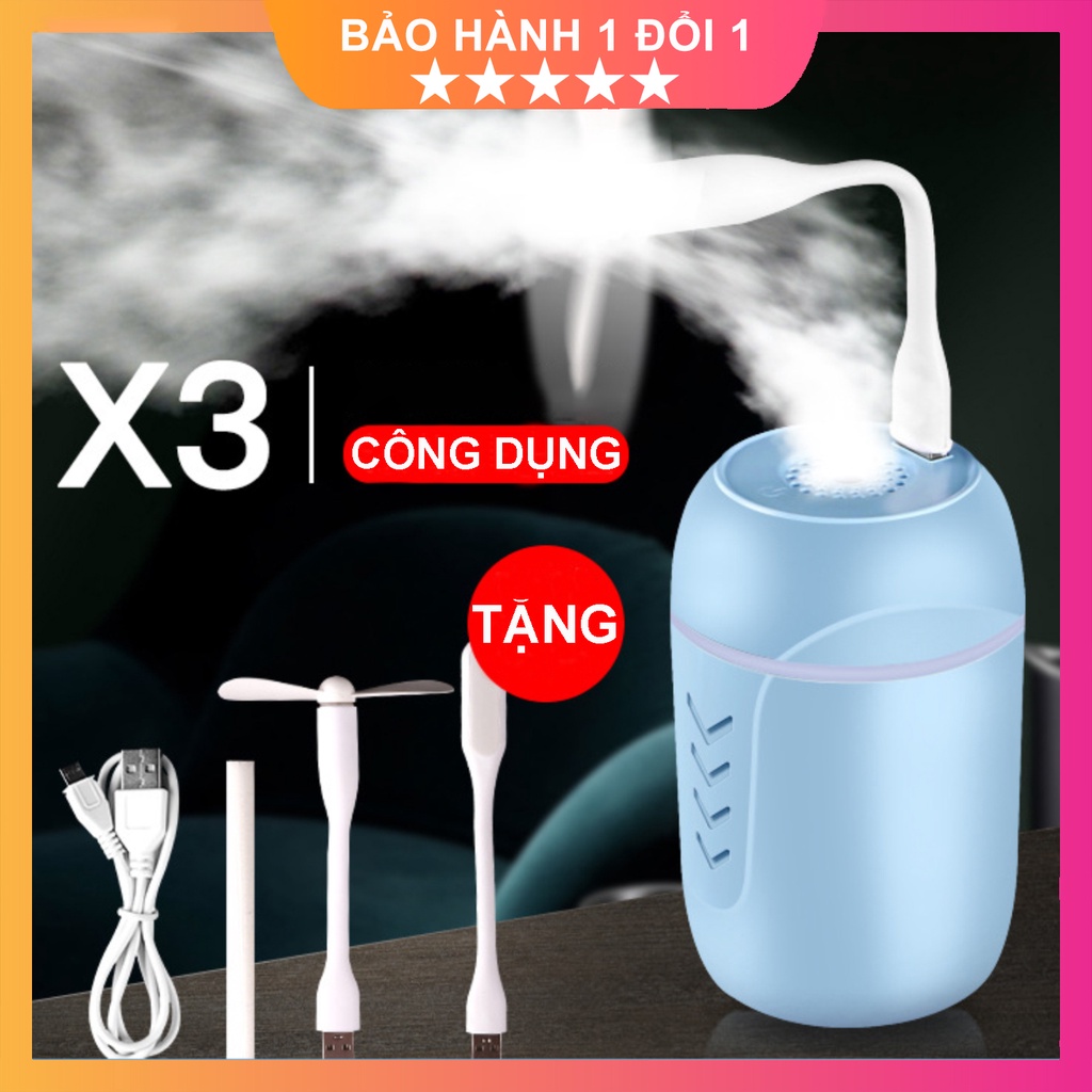 Máy Phun Sương Điều Hoà Oto, Phun Sương Nano Tạo Ẩm, Sử Dụng Sóng Siêu Khuếch Tán Tặng 4 Phụ Kiện