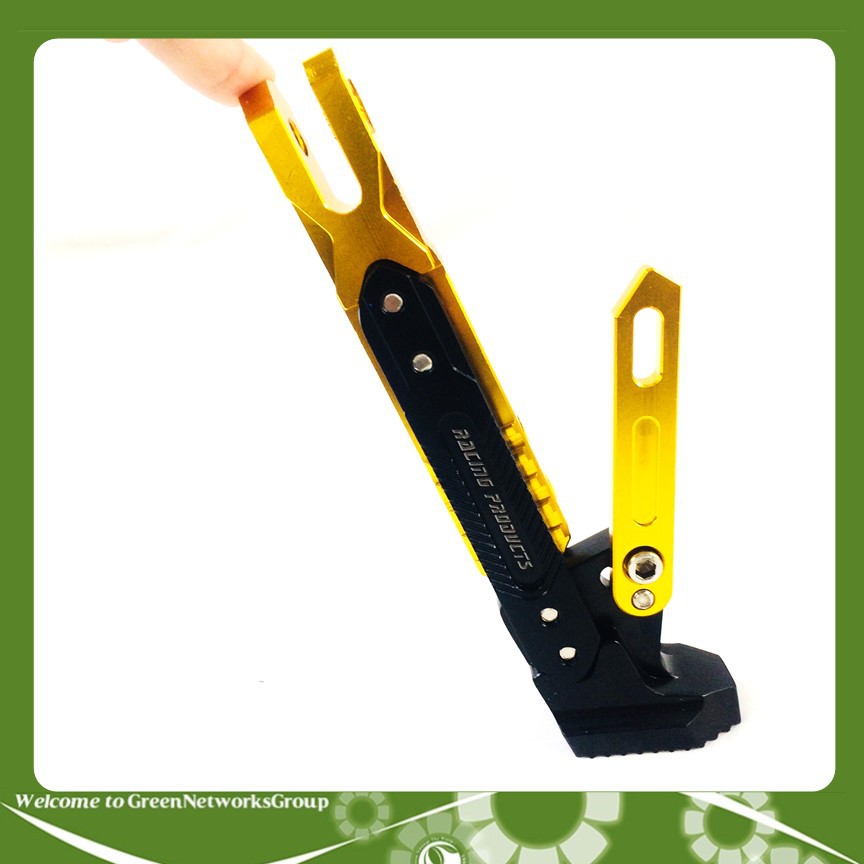 Chân chống nghiêng CNC Racing tăng chỉnh cho xe máy ( vàng đen)