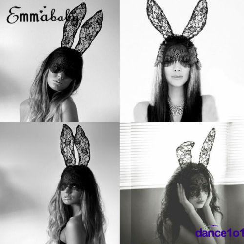 Băng đô tai thỏ phối ren gợi cảm cho nữ