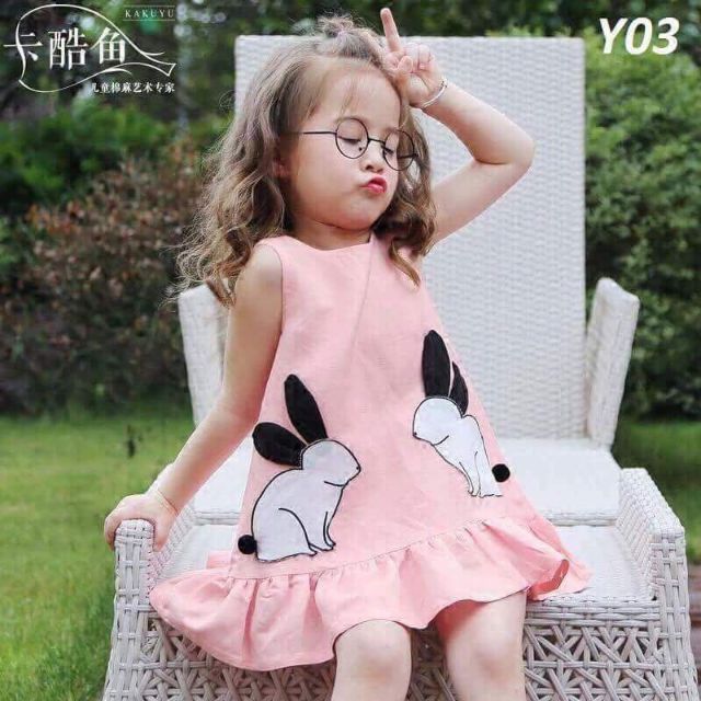 Váy thỏ đuôi cá bé gái (kèm ảnh thật)