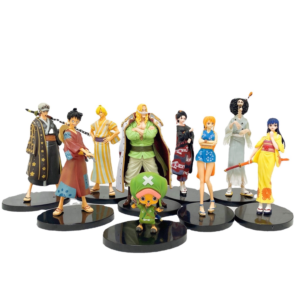 Mô Hình Nhân Vật Monkey D Luffy Zoro Sanji Nami Robin Usopp Kikunojo Boa Hancock 18cm