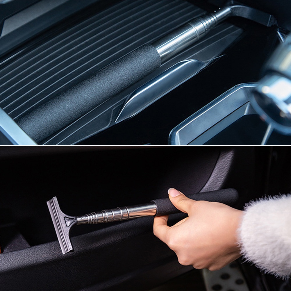 Cây Lau Kính Chiếu Hậu Xe Hơi Có Tay Cầm Dài 98cm Tiện Dụng