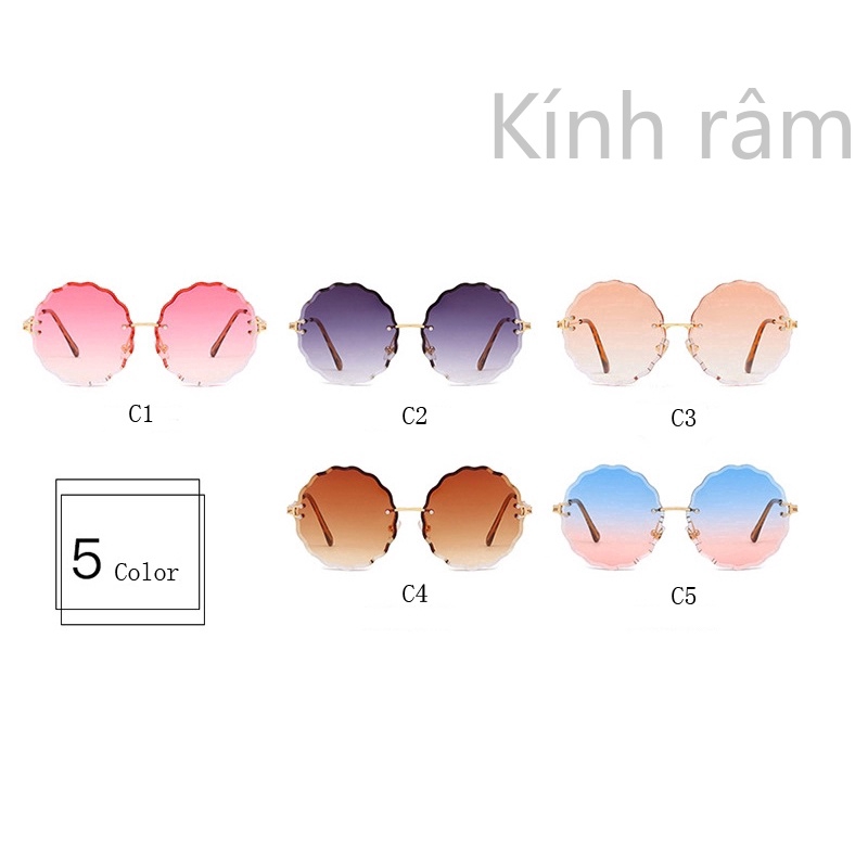 Kính mát tròn phong cách cổ điển sang trọng dành cho nữ