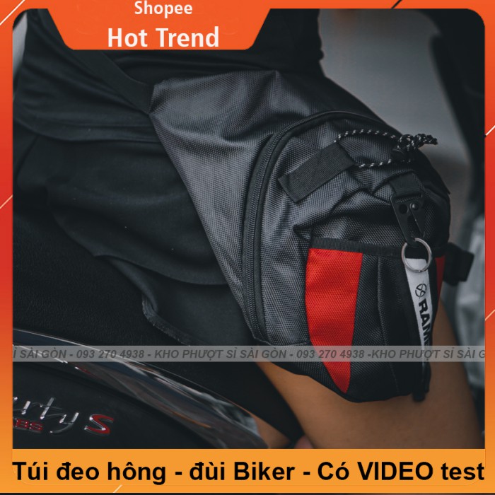 KHO HCM - Túi đeo đùi Moto RAMBO BIKER cao cấp - Túi đeo chéo hông đùi đi phượt