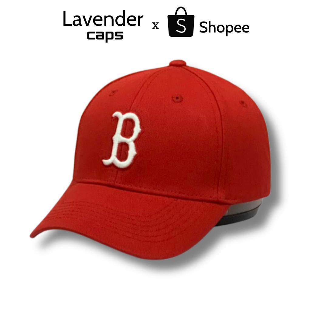 Nón kết mũ lưỡi  B đỏ logo trắng dành cho mọi lứa tuổi Free size