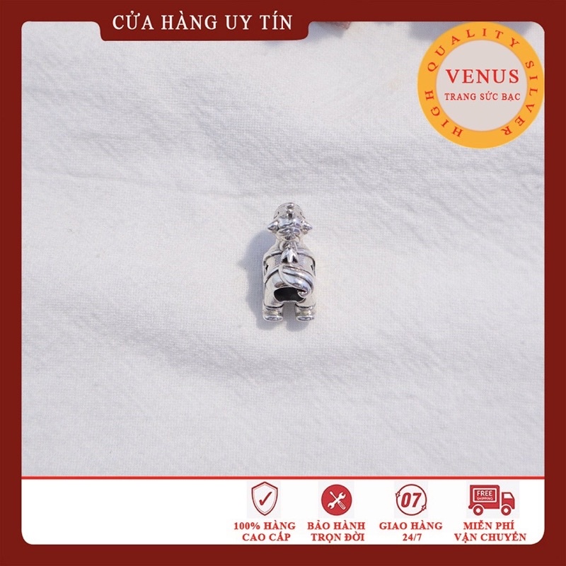 Charm Ngựa Gỗ- S925 ALE- Trang Sức Bạc Venus