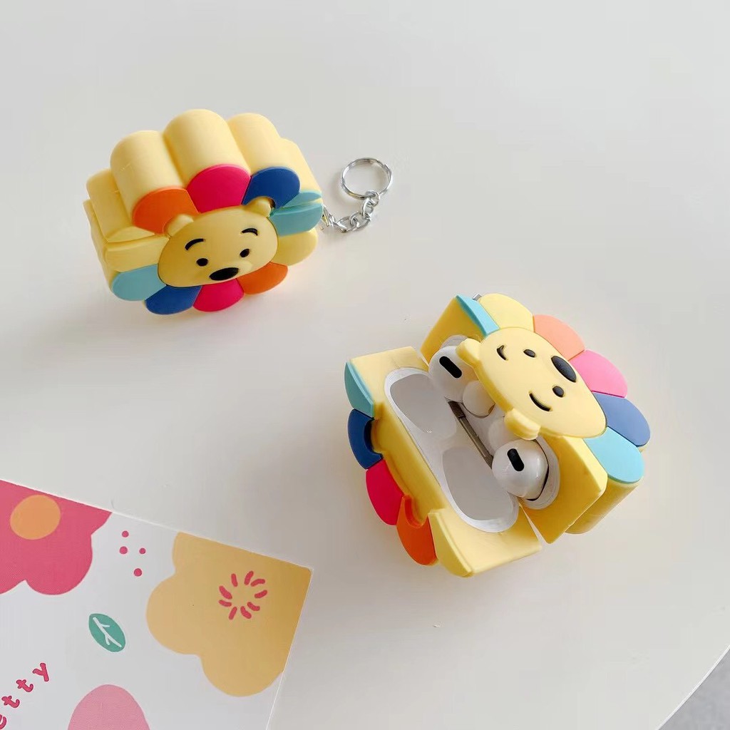 Disney Vỏ Bảo Vệ Hộp Sạc Tai Nghe Airpods 1 / 2 / Pro Hình Gấu Pooh / Hoa Hướng Dương Xinh Xắn | BigBuy360 - bigbuy360.vn