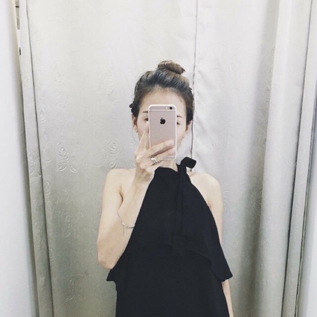 váy thắt nơ cổ