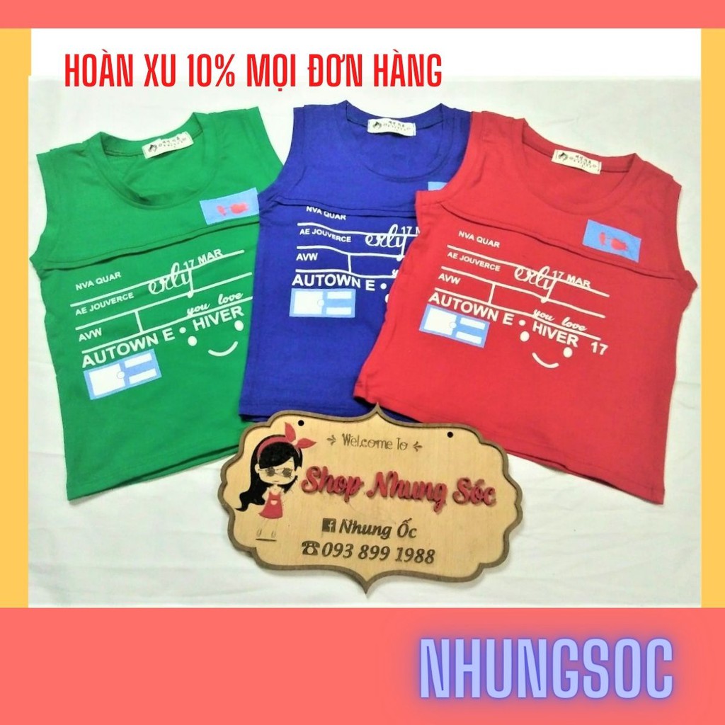 ❌8-18kg❌ Áo ba lỗ cotton sài gòn cho bé HÀNG CỰC ĐẸP