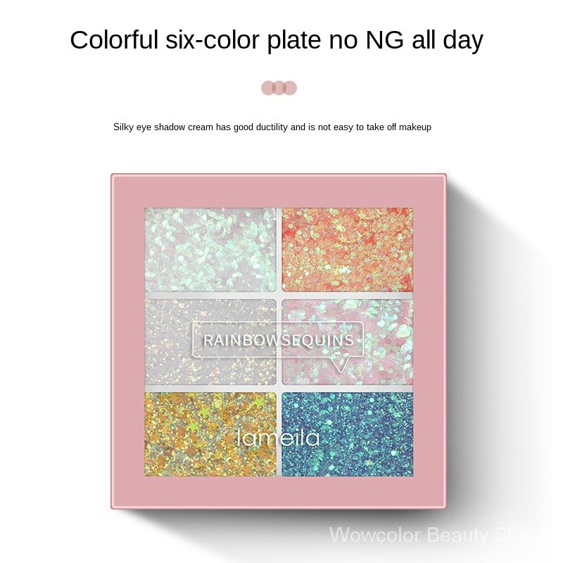 (Hàng Mới Về) Bảng Phấn Mắt Lameila 6 Màu Kim Tuyến Lấp Lánh Lâu Trôi | BigBuy360 - bigbuy360.vn