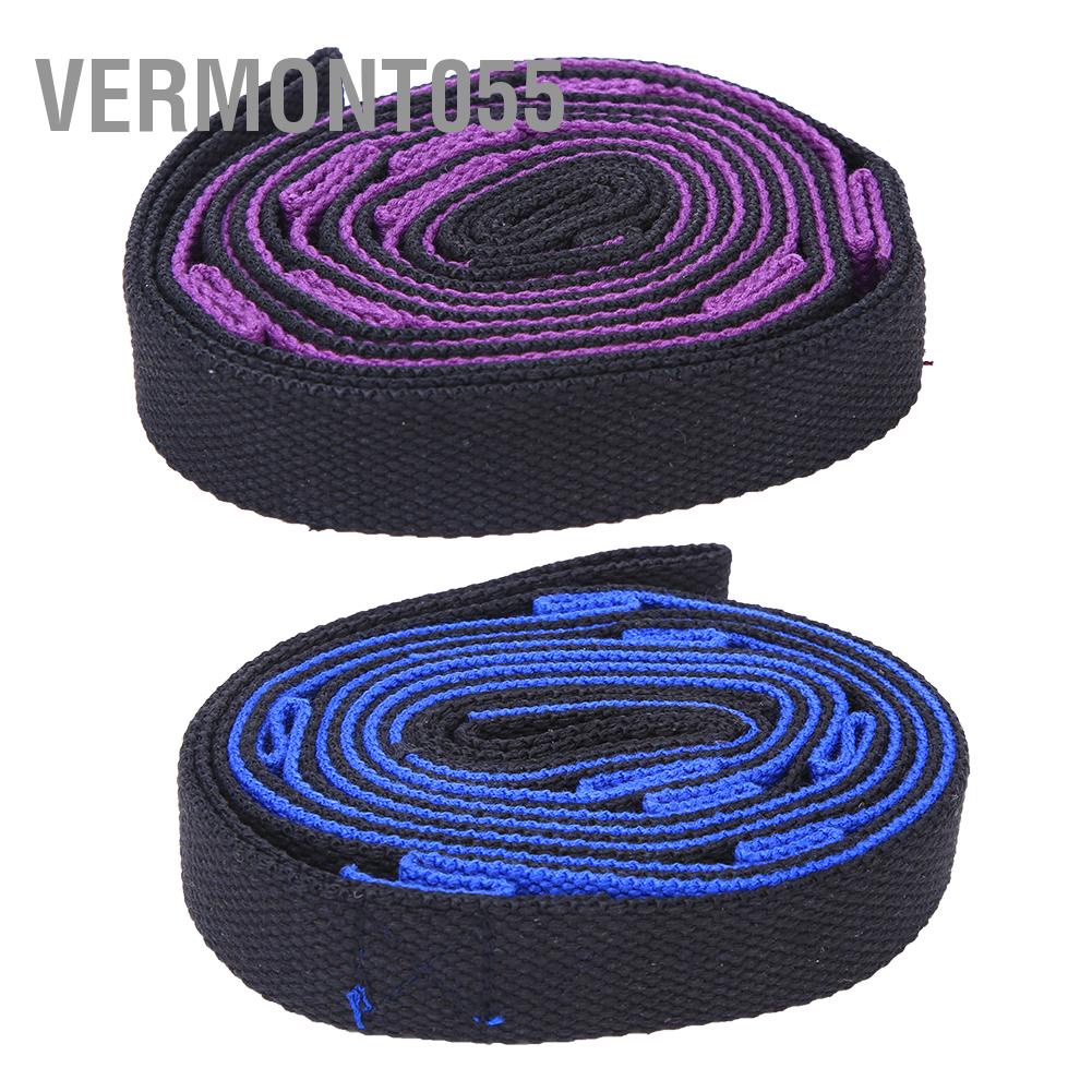 Vermont055 2m Yoga Stretch Belt Rope Increase Flexibility Leg Training Bands Strap for Exercise Fitness Gym