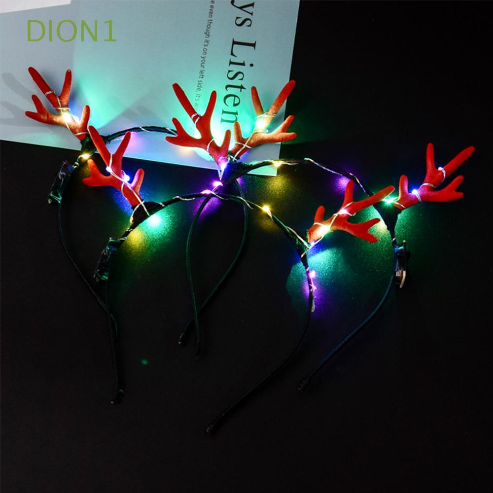 1 cài tóc hình sừng tuần lộc có đèn LED thời trang giáng sinh cho nữ