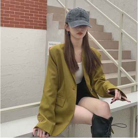 Áo Blazer Phong Cách Ulzzang Trẻ Trung, Năng Động, Chất Liệu Tuyết Hàn Cùng Màu Xanh Hot Trend, V06- Kilafashion.vn