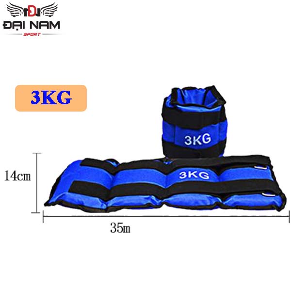Bộ 2 Băng Tạ Cát 3kg  ĐeoChân Tay Hỗ Trợ Tập Chạy bộ,Hít Xà Cao Cấp Đại Nam Sport