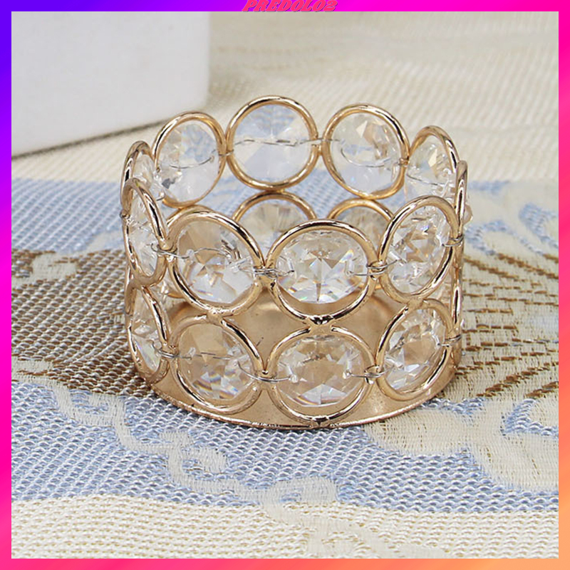 Crystal Tealight Candle Holder Table Party Home Centerpiece Decor Round