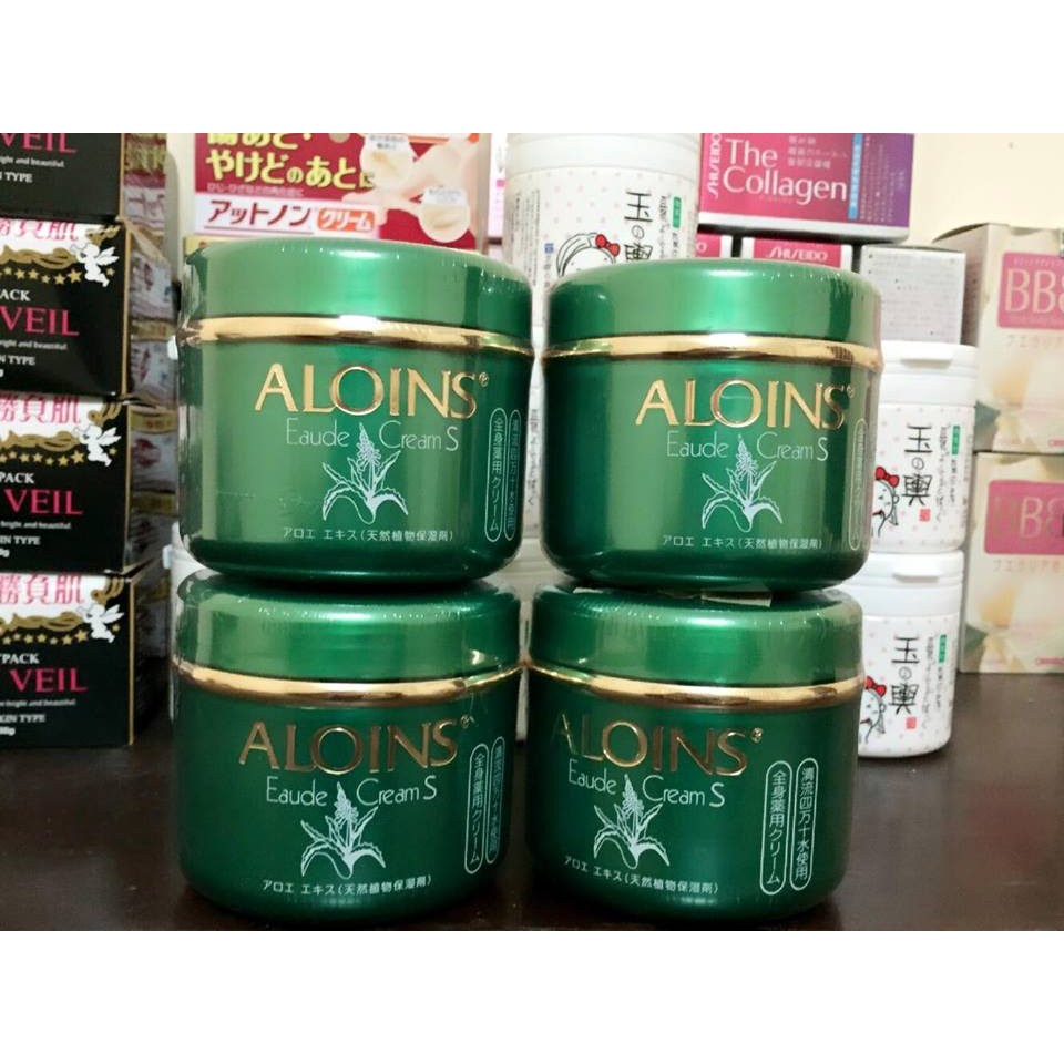 [Giá tốt] Kem lô hội Aloins Eaude Cream S 185g Nhật Bản (nắp xanh) - 100% Authentic - Chính hãng