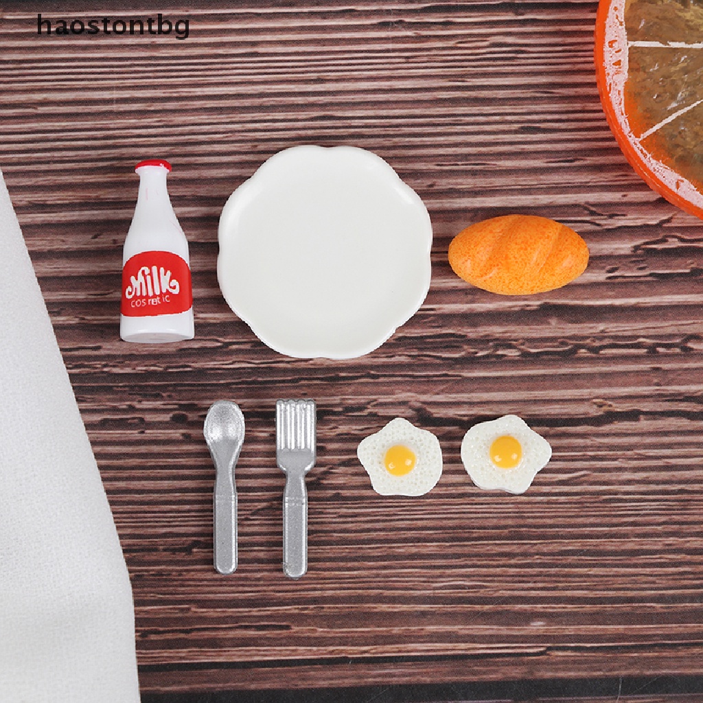 1 set bánh mì trứng tỉ lệ 1/12 cho nhà búp bê