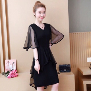 Đầm xoè phối lưới M/L/XL/2XL