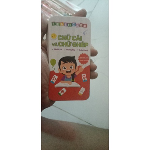 bộ thẻ giấy giúp làm quen chữ cái và âm sắc