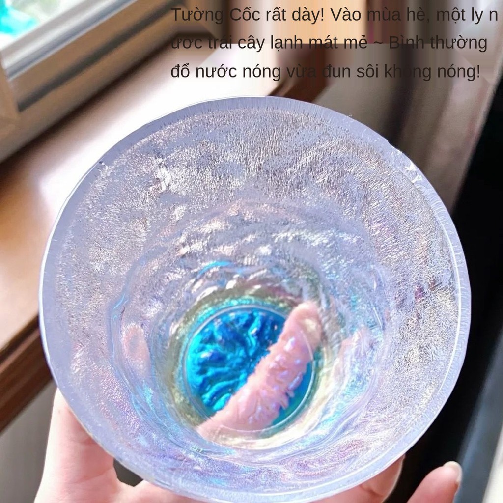 trong màu thủy tinh mô hình sông băng nhà hàng Bắc Âu cốc nước trái cây bong bóng cà phê vỏ sáng tạo