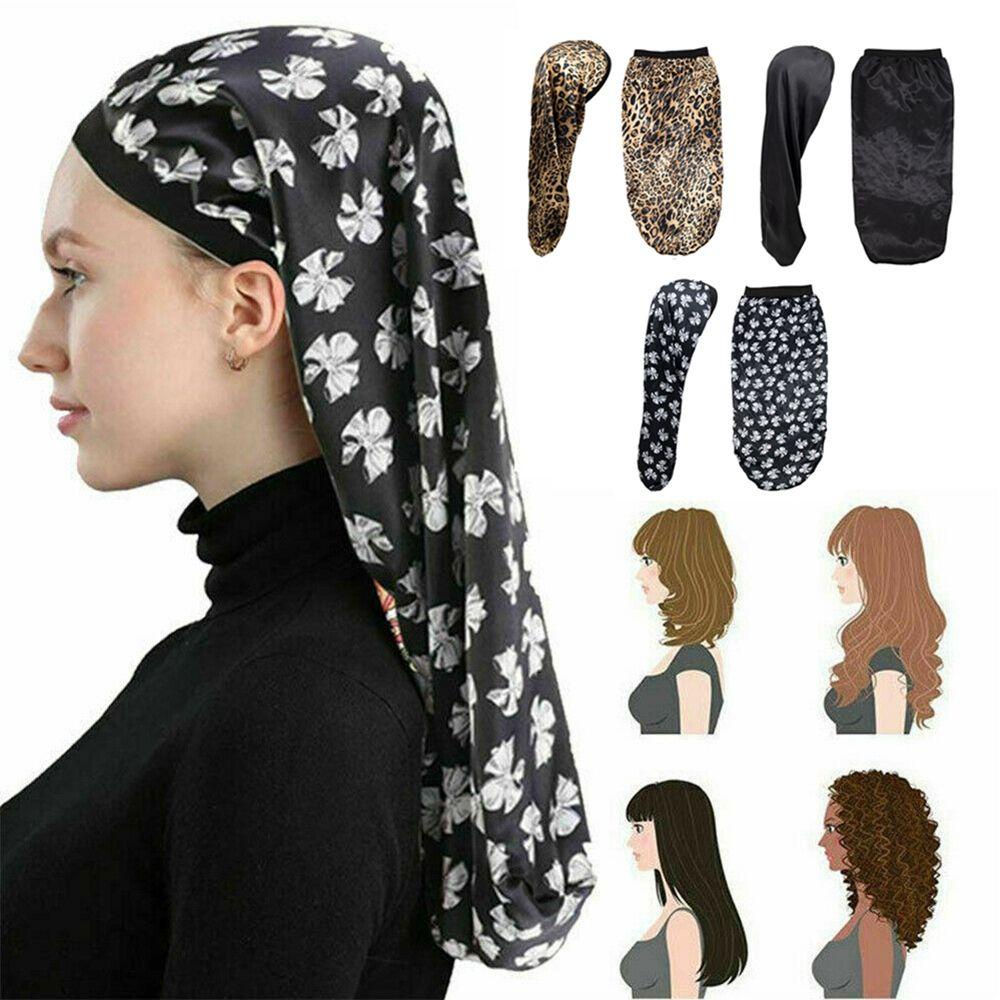 Mũ Trùm Tóc Bằng Lụa Satin Màu Trơn Chăm Sóc Tóc Khi Ngủ Phong Cách Dân Tộc NICKOLAS