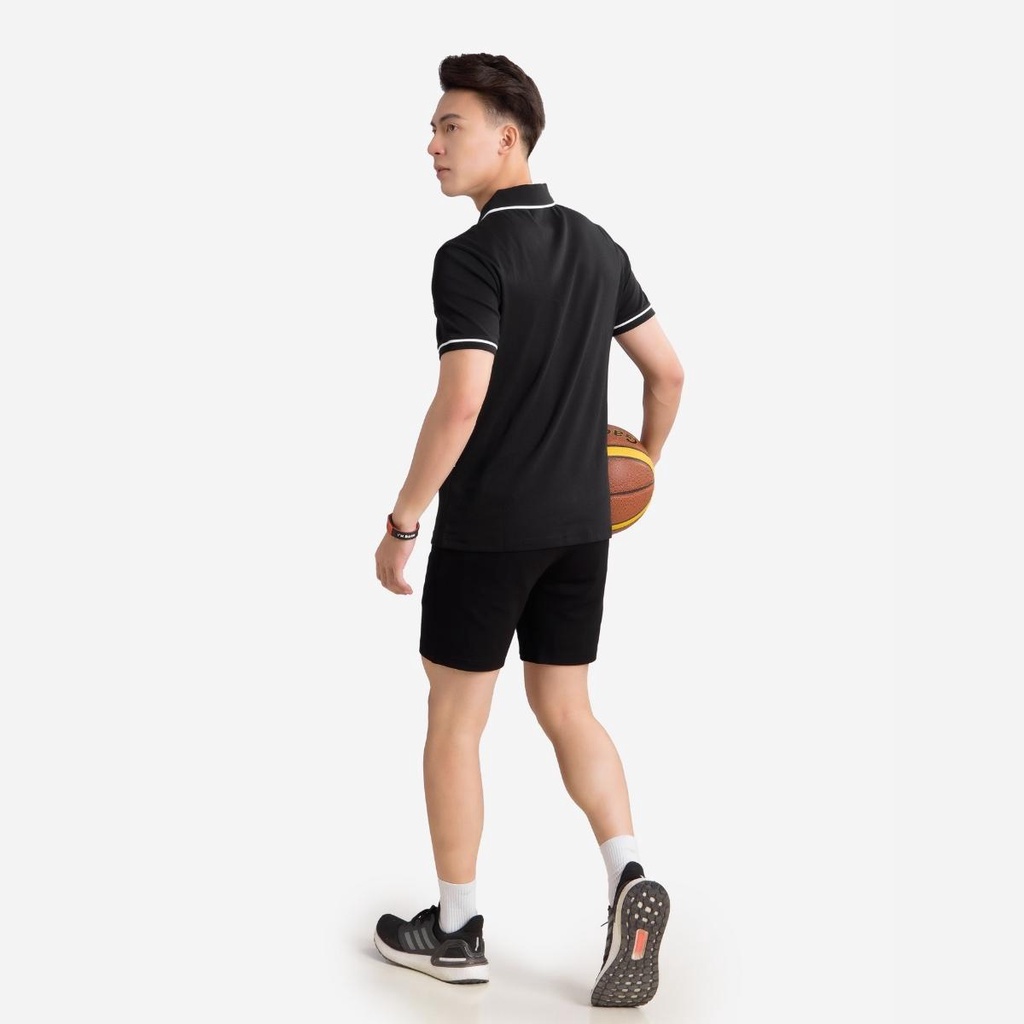 Áo thun có cổ nam CIZA vải cotton co giãn 4 chiều thấm hút mồ hôi nhanh size S M L XL màu đen  APNS14