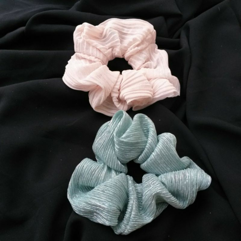 Cột tóc vải Scrunchies nhiều hoa văn được chọn màu (Ảnh thật)