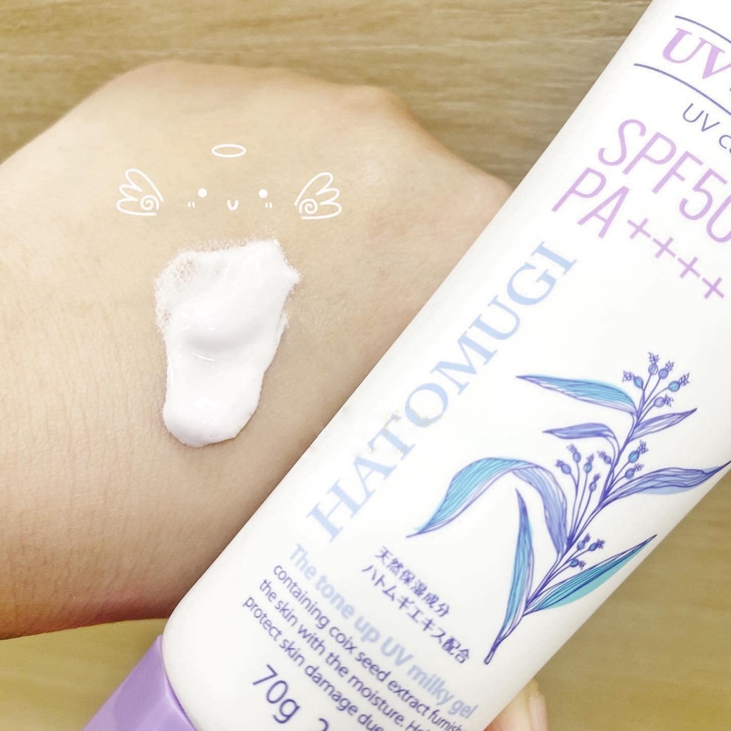 Hatomugi - Kem Chống Nắng Nâng Tone Và Dưỡng Ẩm SPF50+