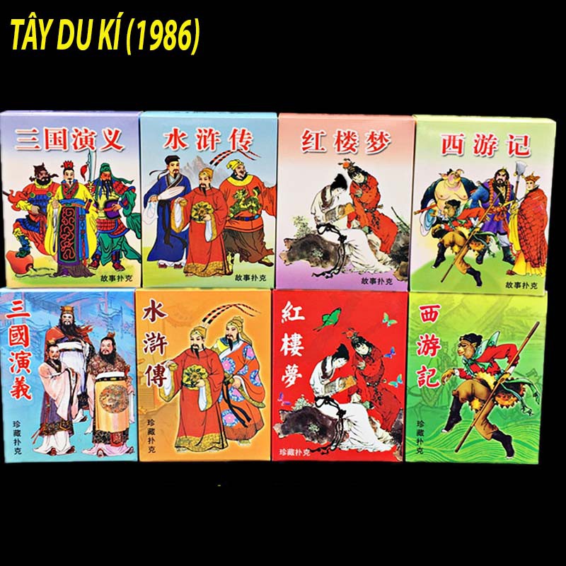 Bộ bài Tây TÂY DU KÍ, bộ tú poker TÔN NGỘ KHÔNG HỒNG LÂU MỘNG 54 lá in hình anime manga dễ thương độc đáo