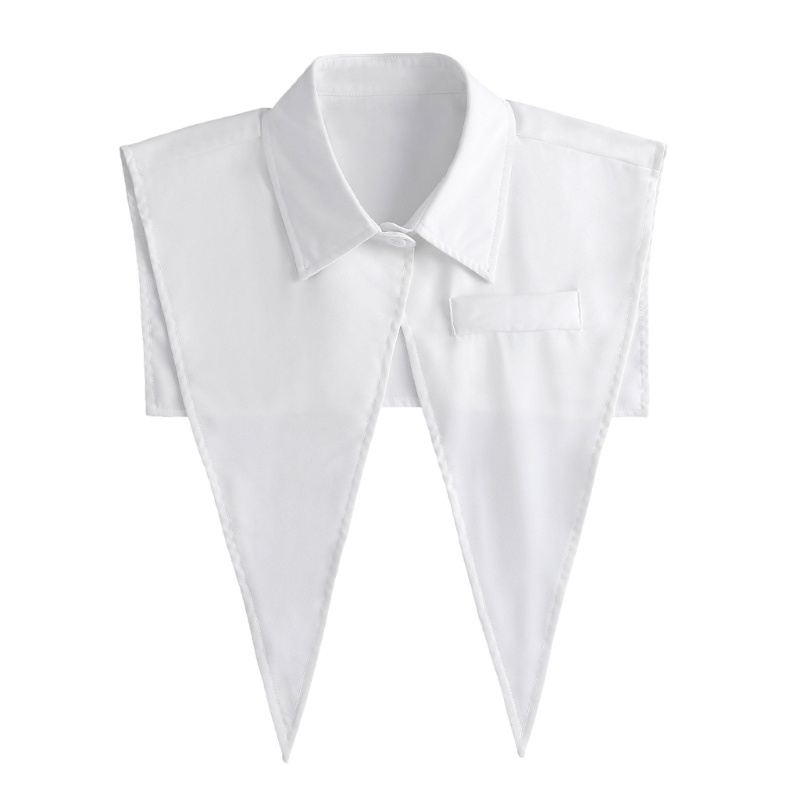 Youyo Áo Sơ Mi Giả Nửa Cổ Áo Rời Được Dáng Dài Dễ Mặc Cho Nữ