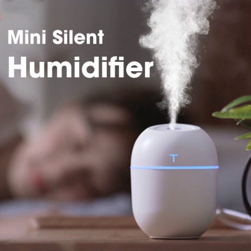 Máy phun sương tạo độ ẩm không khí USB mini bằng sóng siêu âm 220ML, khuếch tán hương thơm tinh dầu tại nhà, xe hơi