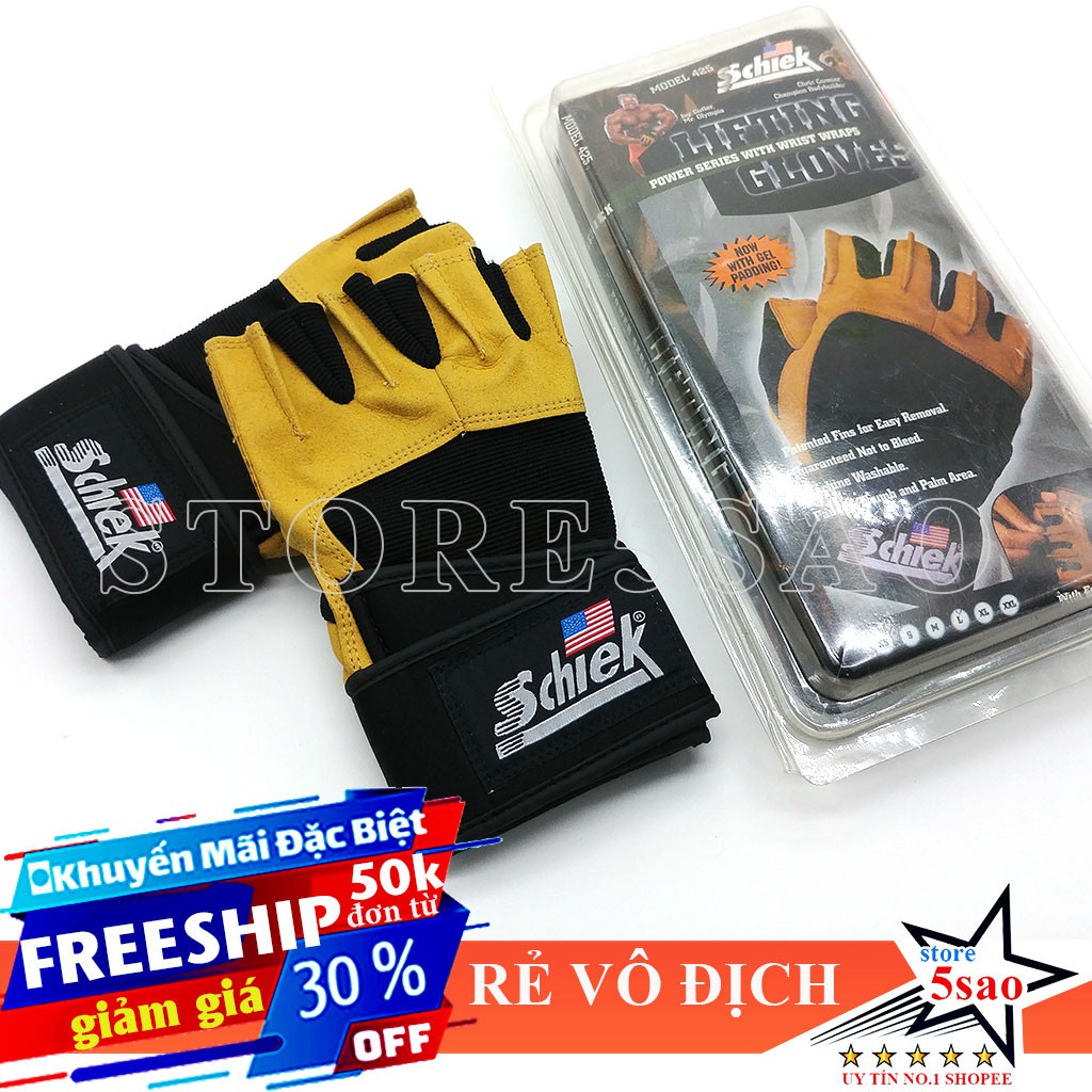 🎁 Bao tay tập gym cao cấp SCHIEK  ⚡FREESHIP⚡ Găng tay tập gym nam XỊN SP20 - giảm giá rẻ vô địch