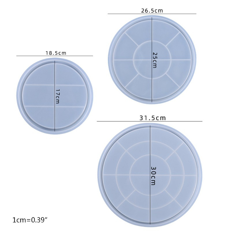 Khuôn silicon nhựa resin epoxy làm khay / đĩa đựng trái cây diy