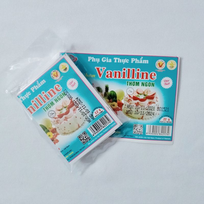 Combo 2 vĩ bột thơm Vanilline 10 ống 0,22g