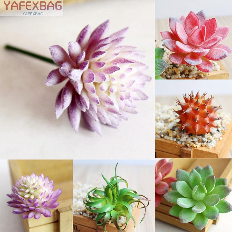 Promotion hot sales Artificial Fake Plastic Miniature Succulents Plants Art Garden HOME Decor